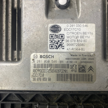 BOSCH 0 281 030 546, EDC17C10, 98 078 859 80, Citroën/Peugeot, 9666729580