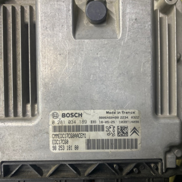 BOSCH 0 281 034 189, EDC17C60, 98 253 181 80, Citroën/Peugeot, 9806460480