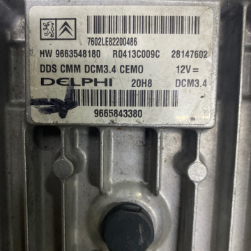 Delphi DCM3.4 - 9665843380 - 7602LE82200486 - Citroën/Peugeot çıkma beyin